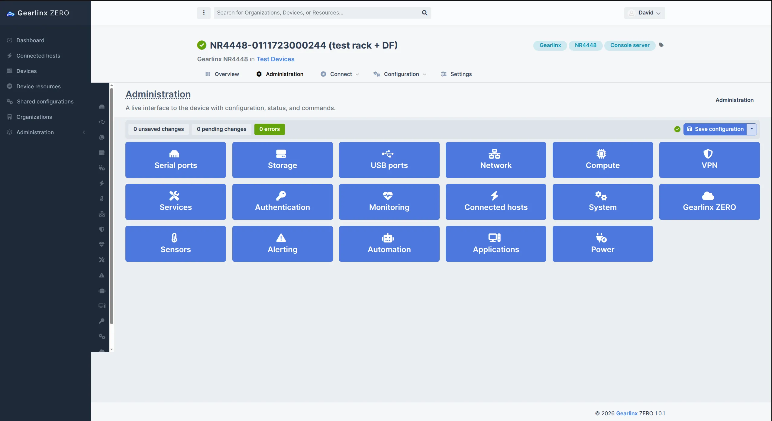ZERO device administration